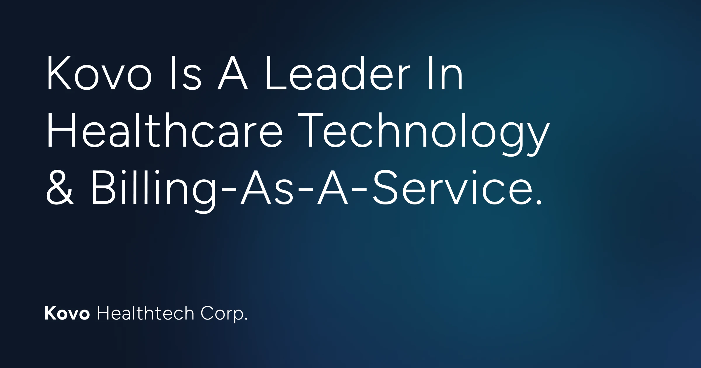 Kovo Healthtech Corp.